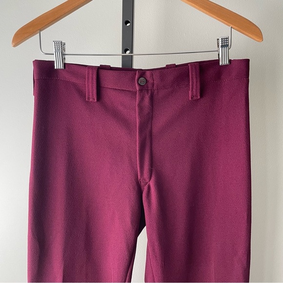 70s Vintage London Look Bell Bottom Flare Trouser Pant Made in Canada Slim Thigh - Picture 6 of 9